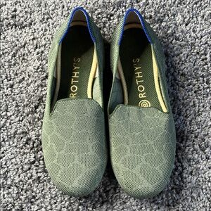 Rothy's Loafer Olive Green Textured Flats